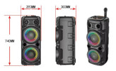 اسپیکر بلوتوث 2*8 اینچ چمدانی ZQS-8227S